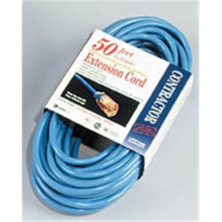 SOUTHWIRE Coleman Cable 50ft. 14-3 Blue Hi-Visibility-Low Temp Outdoor Extension Cord  02468 02468-06